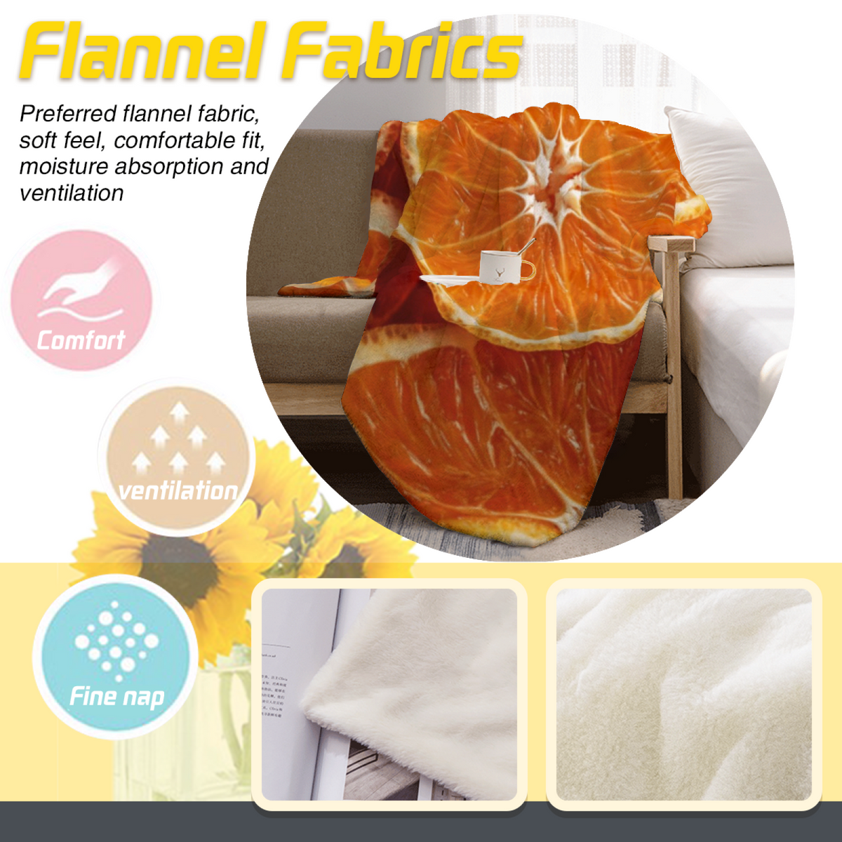 Warm Terracotta Orchard Thicket Lightweight Flannel Throw ¨C Contemporary Pattern