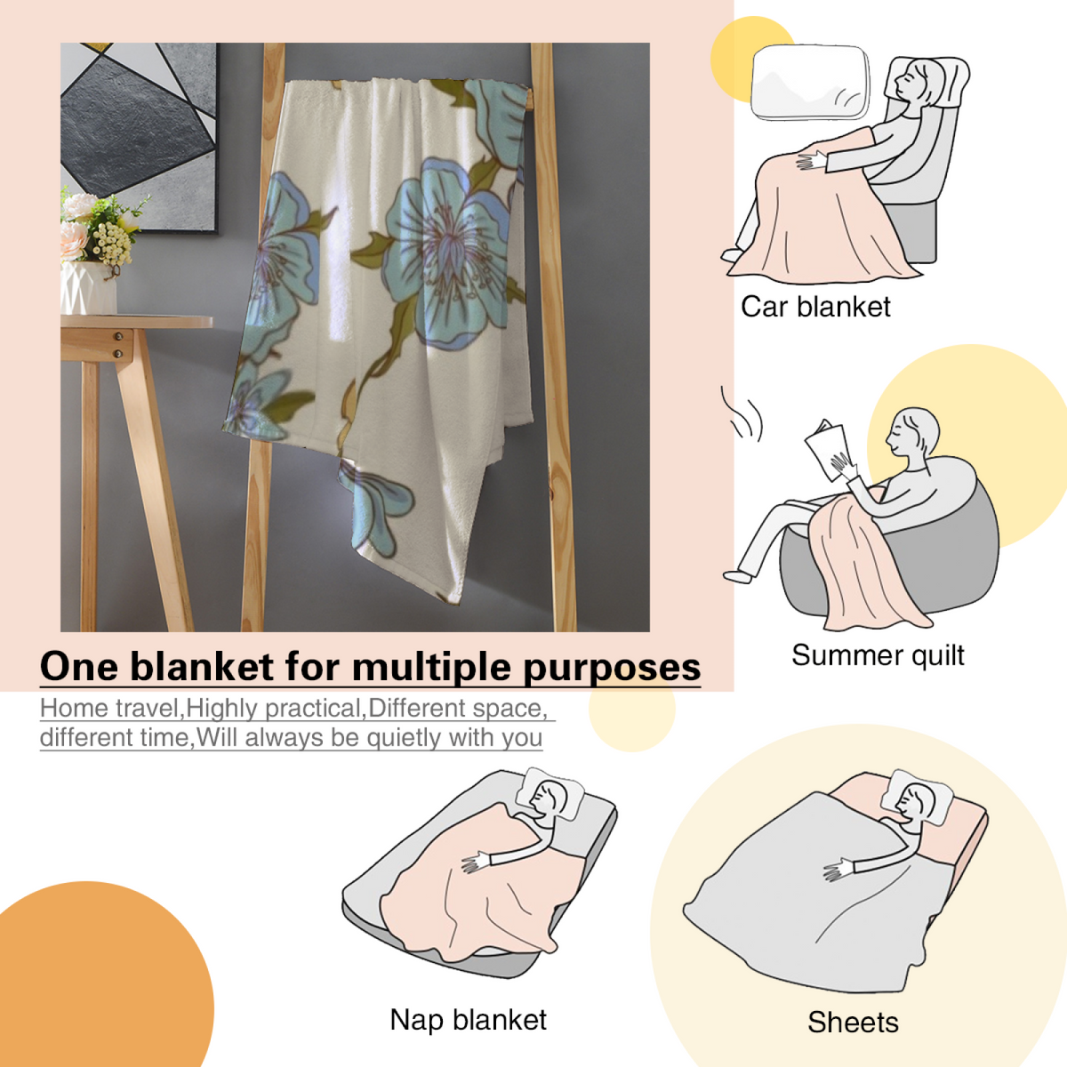 Gilded Solstice Inspired Cozy Flannel Bed Blanket ¨C Creamy Ivory Palette