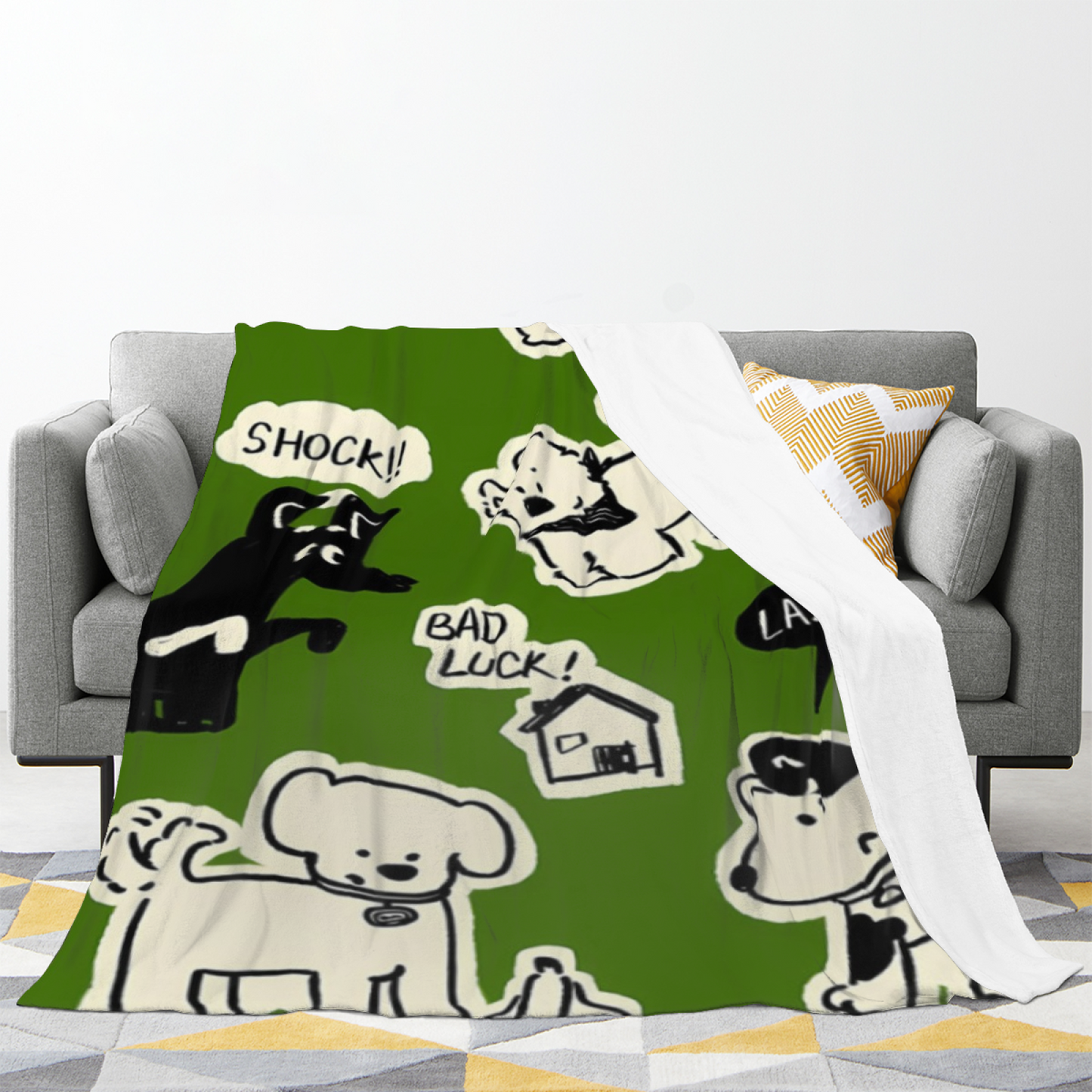 Abstract Artistic Throw Blanket ¨C Modern Graphic Decorative Cozy Blanket