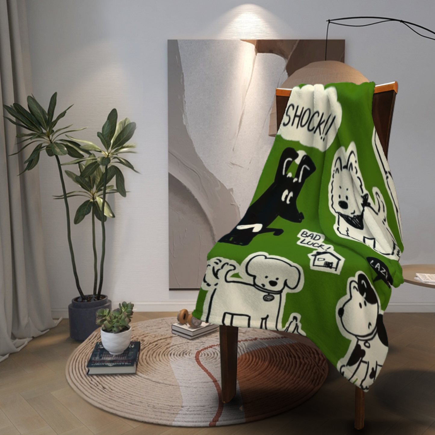 Abstract Artistic Throw Blanket ¨C Modern Graphic Decorative Cozy Blanket
