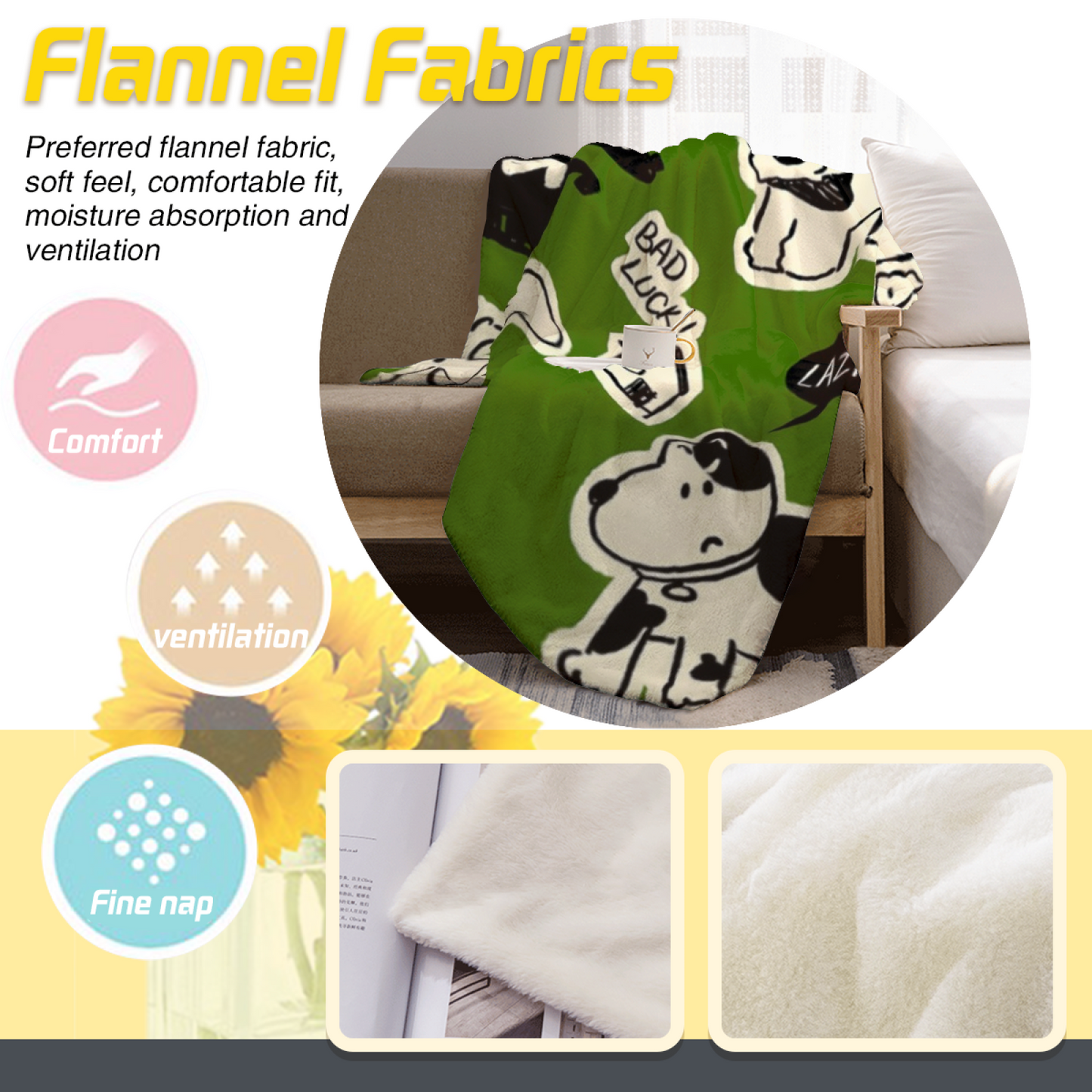 Abstract Artistic Throw Blanket ¨C Modern Graphic Decorative Cozy Blanket