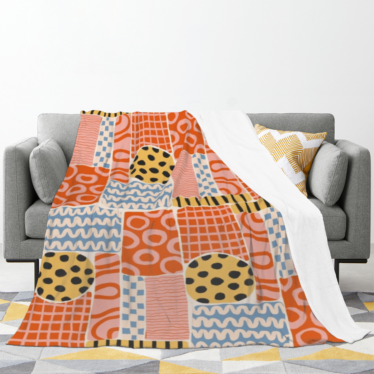 Harvest Valley Inspired Cozy Flannel Bed Blanket ¨C Earthy Neutral Palette