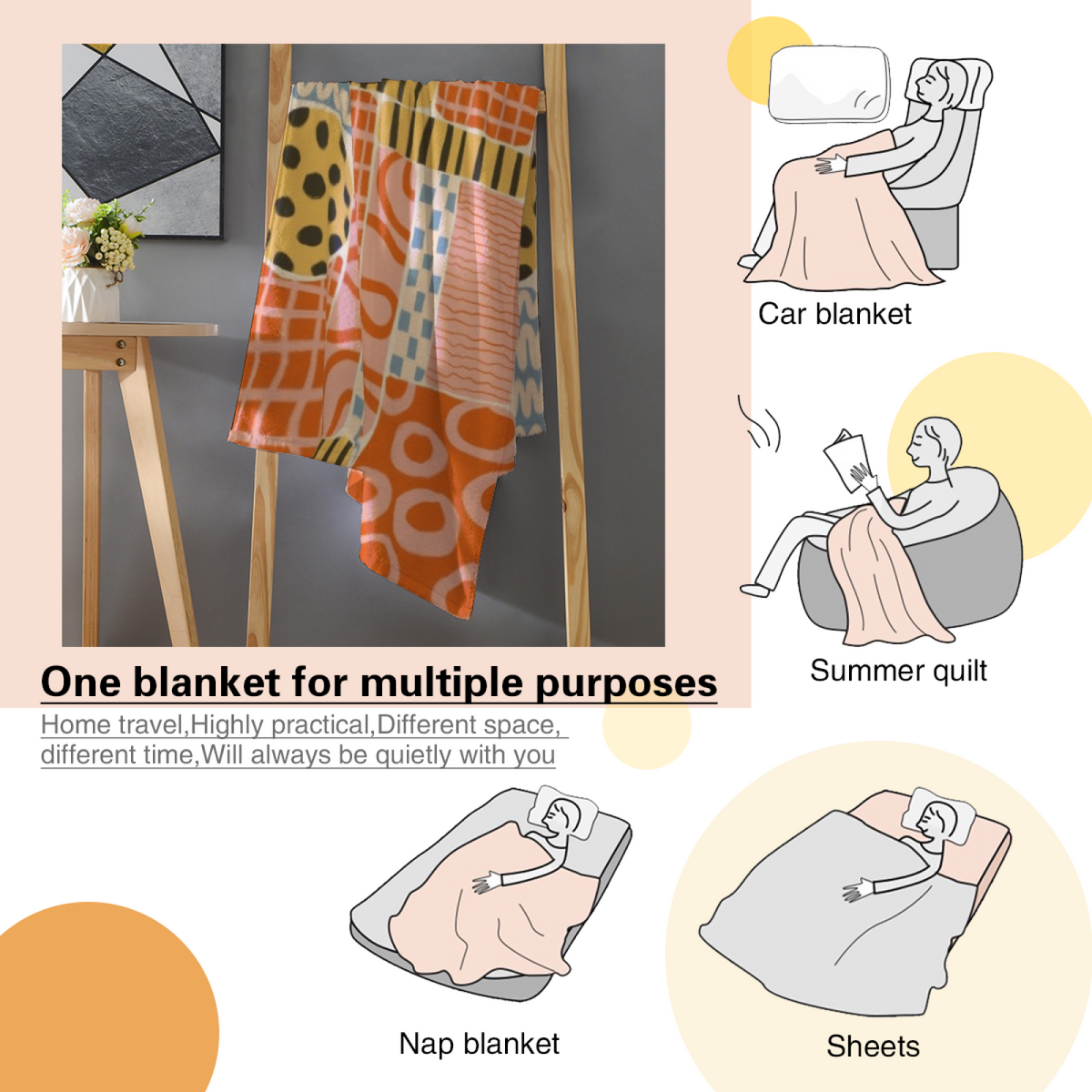 Harvest Valley Inspired Cozy Flannel Bed Blanket ¨C Earthy Neutral Palette