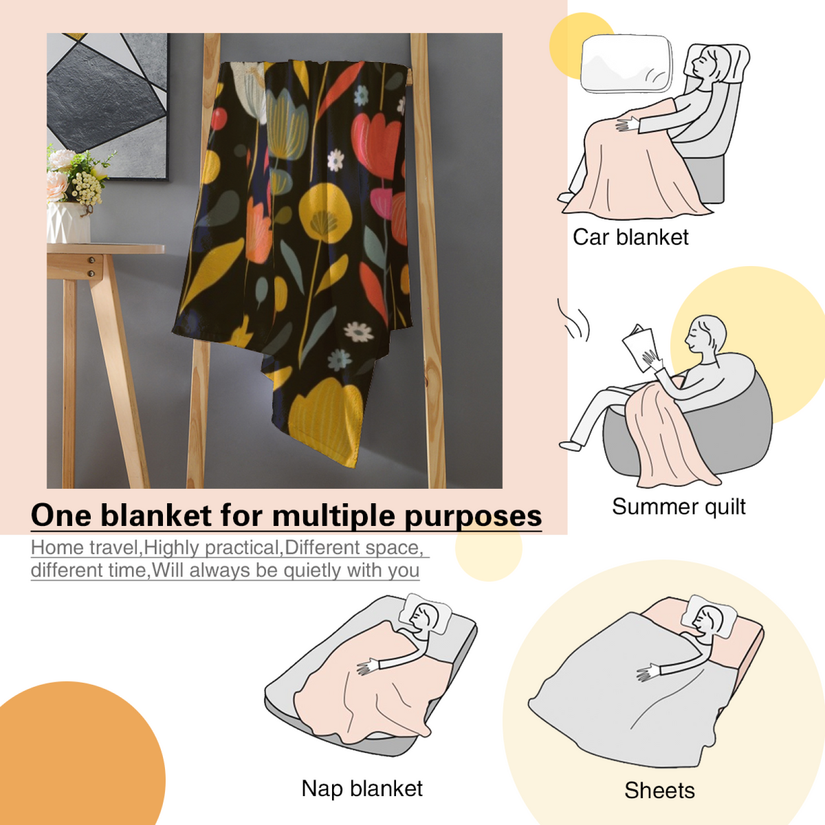 Soft Minimalist Plush Flannel Throw ¨C Starlit Grove Collection