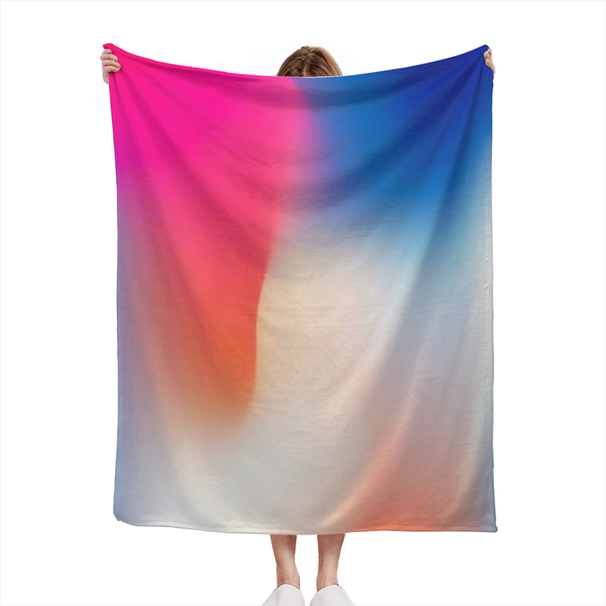 Pastel Multicolor Whimsical Decor All-Season Flannel Blanket ¨C Mossy Sanctuary Edition