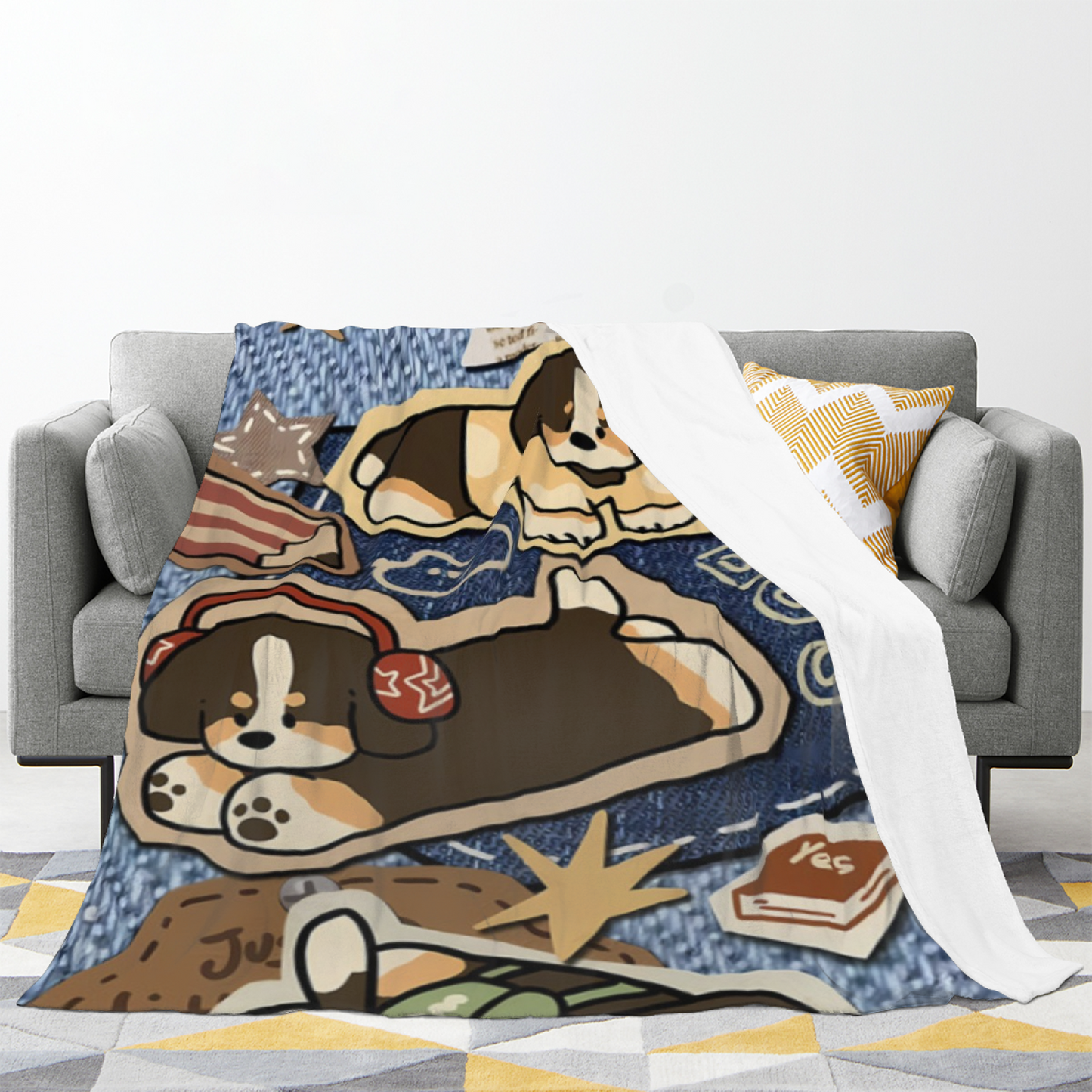 Abstract Contemporary Throw Blanket ¨C Modern Printed Cozy Home Blanket