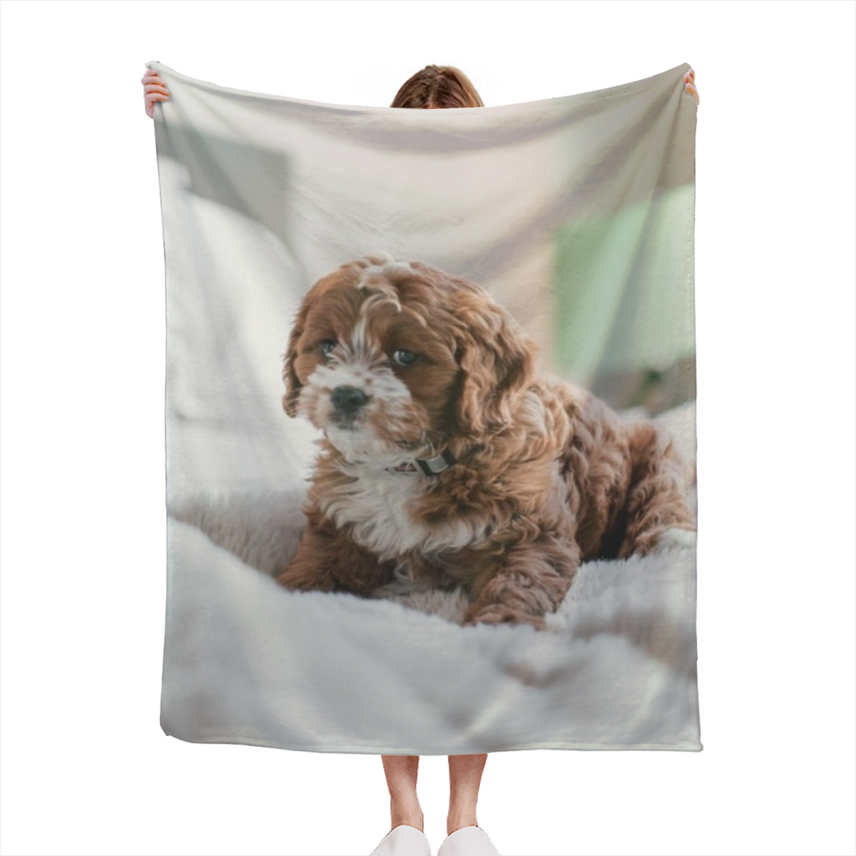 Cinnamon Galaxy Soft Neutral Art Decorative Flannel Blanket