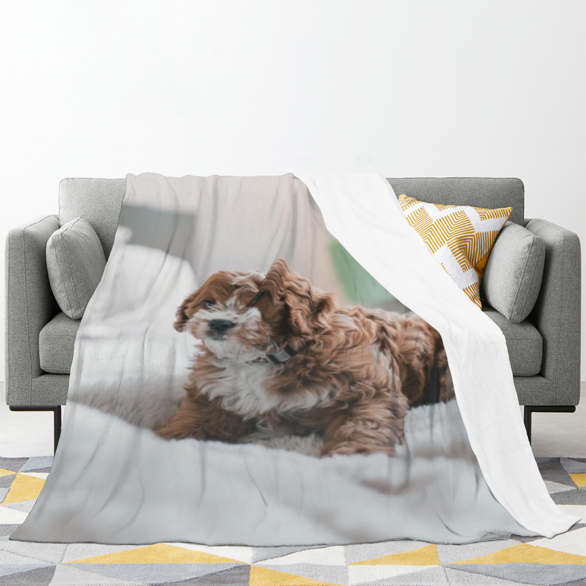 Cinnamon Galaxy Soft Neutral Art Decorative Flannel Blanket