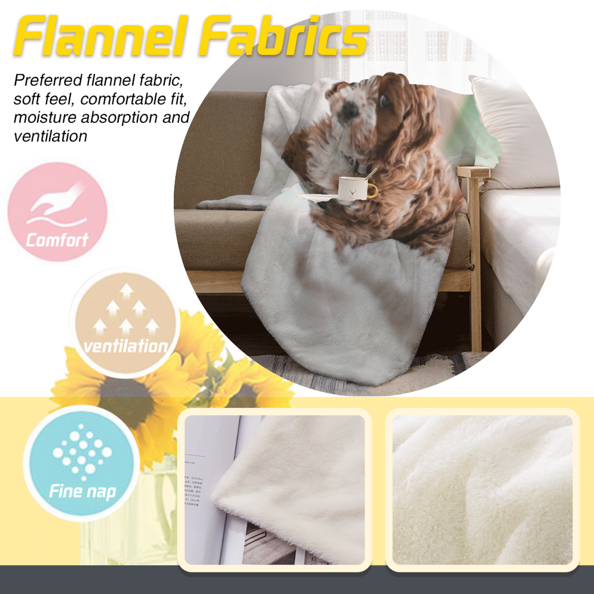 Cinnamon Galaxy Soft Neutral Art Decorative Flannel Blanket