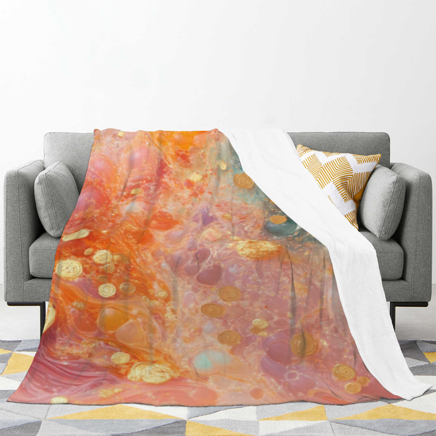 Colorful Decorative Art Throw Blanket ¨C Modern Contemporary Cozy Blanket