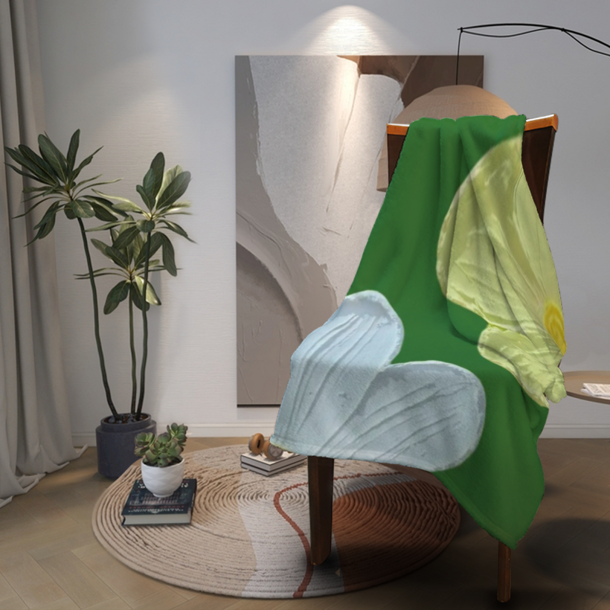 Celestial Grove Home Accent Lightweight Flannel Throw ¨C Warm Coral