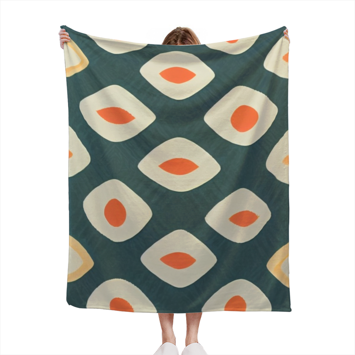 Frosted Atlas Pastel Multicolor Modern Art Flannel Throw Blanket