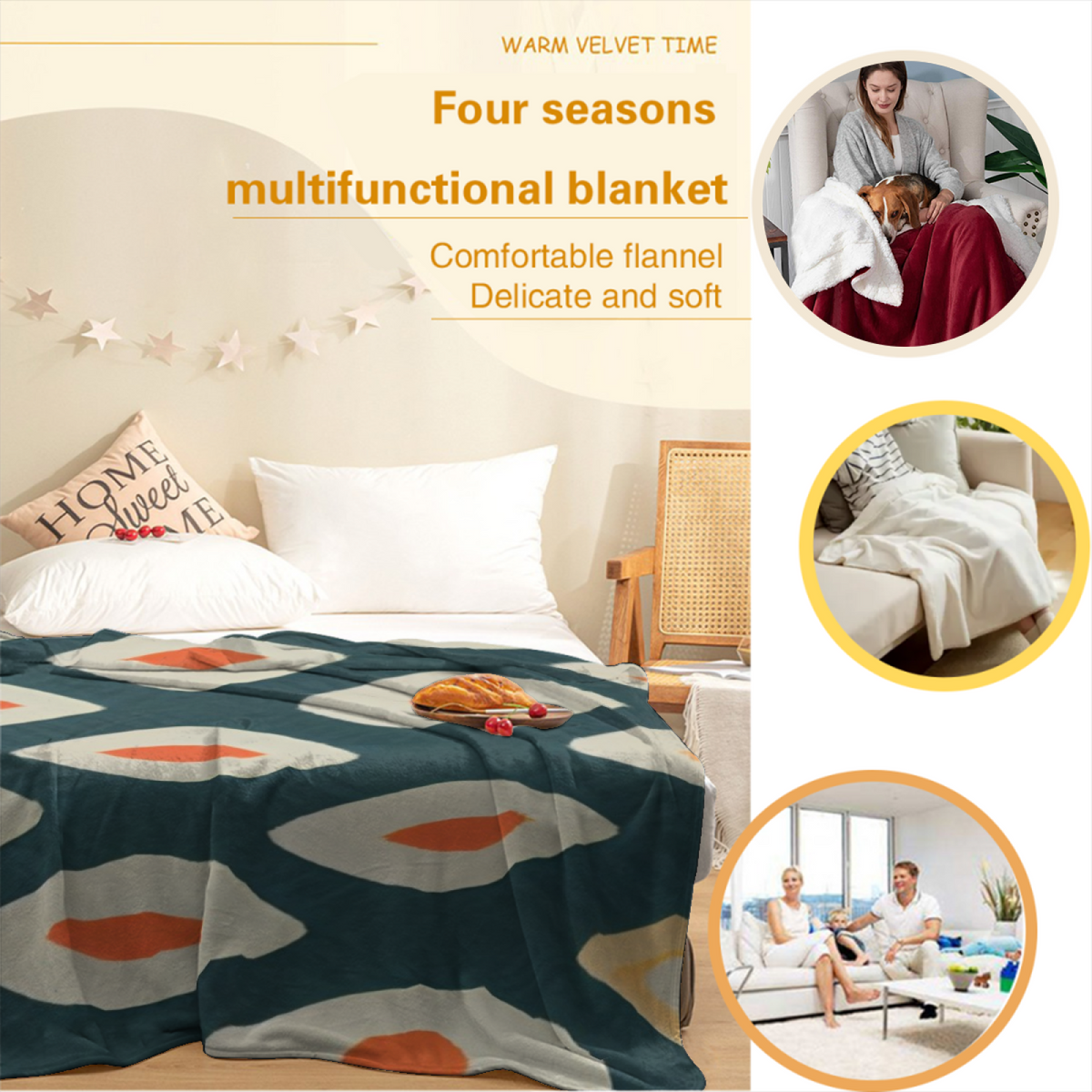 Frosted Atlas Pastel Multicolor Modern Art Flannel Throw Blanket