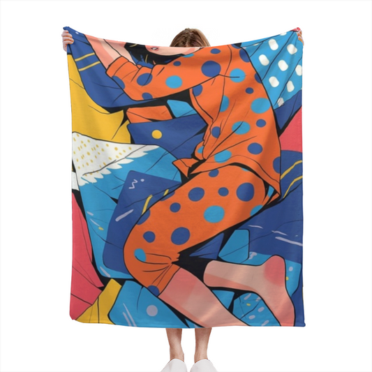 Abstract Contemporary Throw Blanket ¨C Stylish Printed Cozy Home Blanket