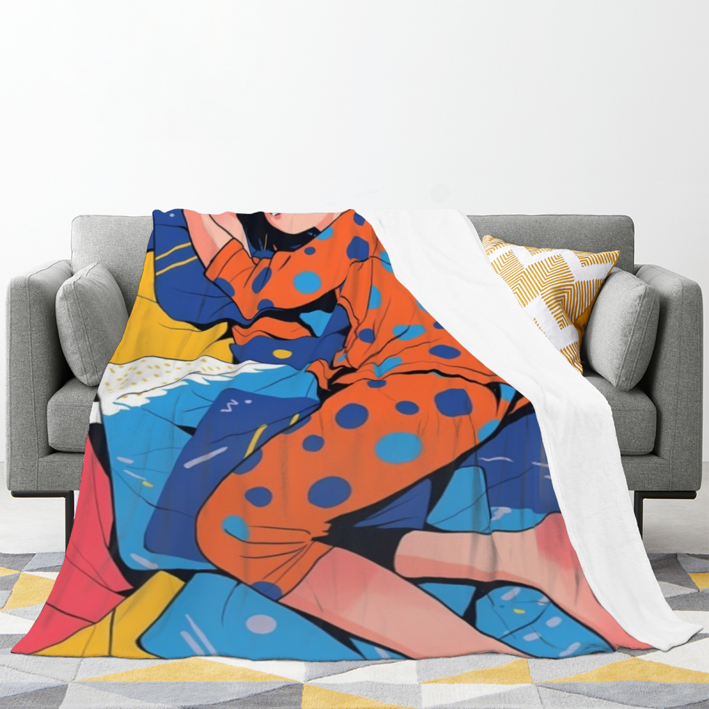 Abstract Contemporary Throw Blanket ¨C Stylish Printed Cozy Home Blanket