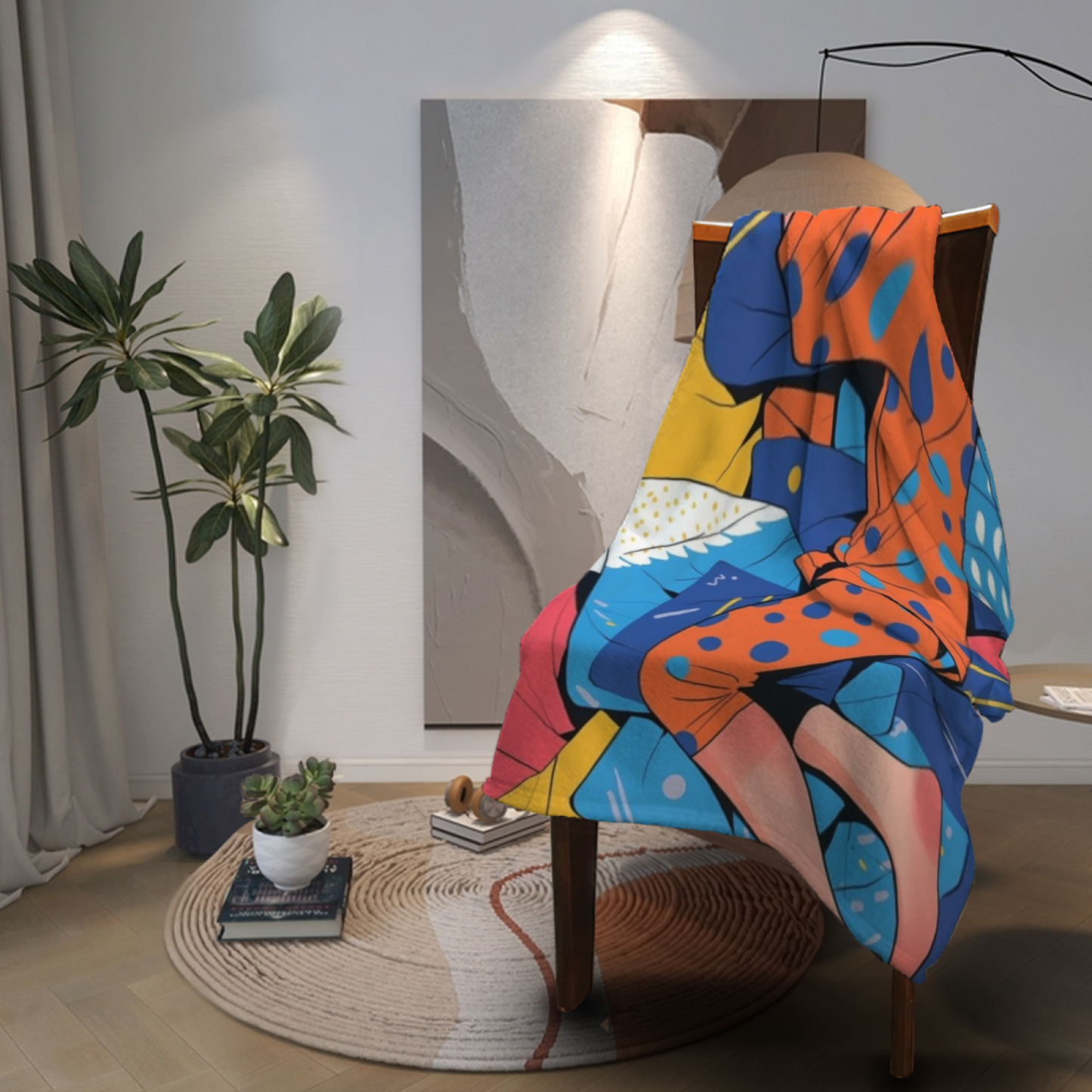 Abstract Contemporary Throw Blanket ¨C Stylish Printed Cozy Home Blanket