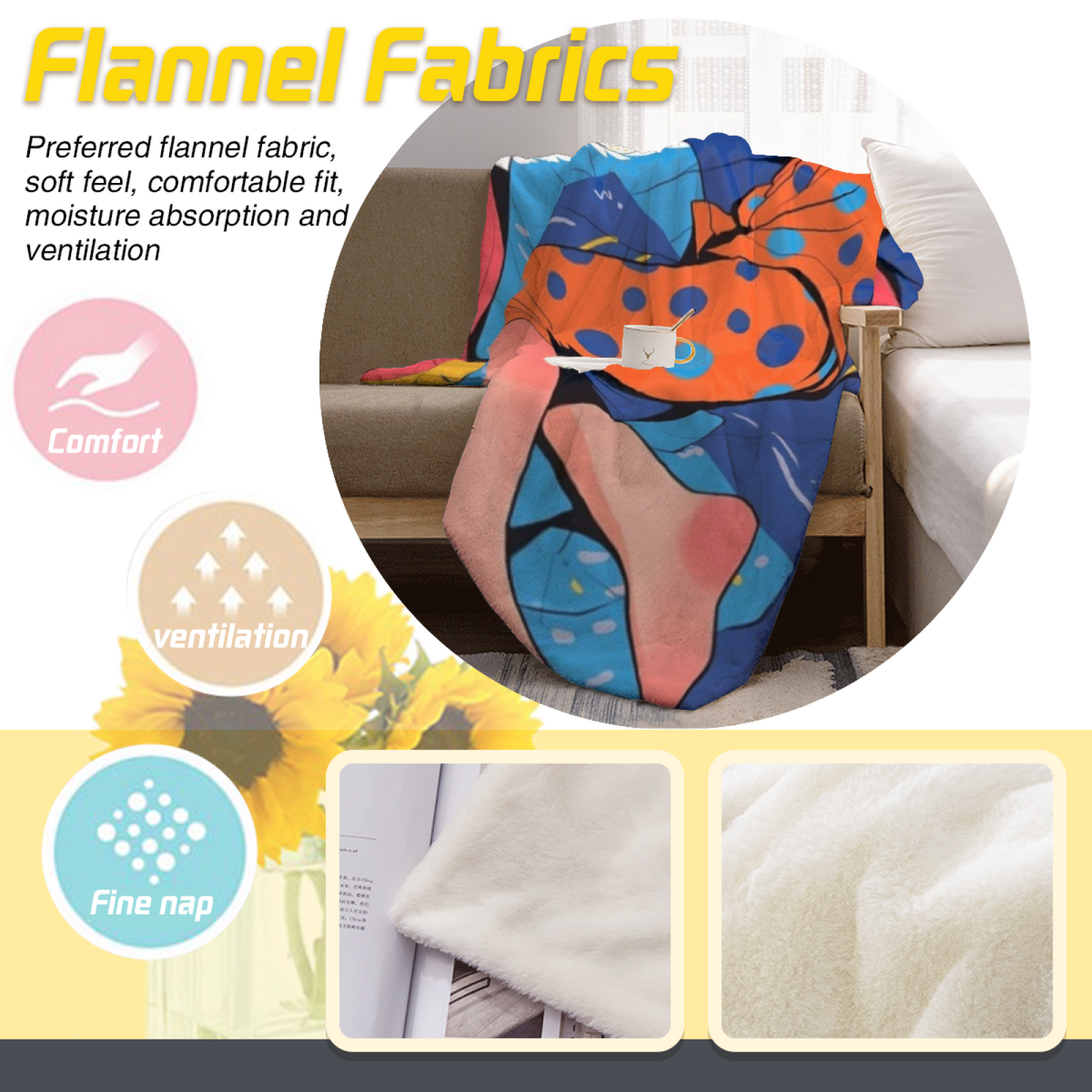 Abstract Contemporary Throw Blanket ¨C Stylish Printed Cozy Home Blanket