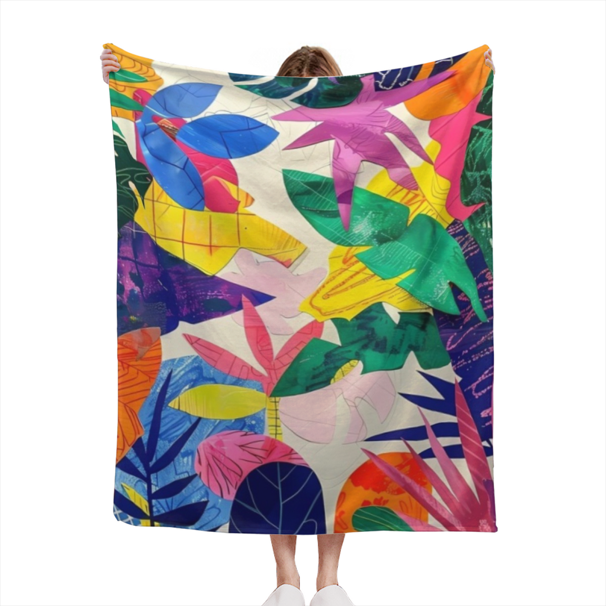 Solstice Meadow Decorative Pattern All-Season Flannel Blanket