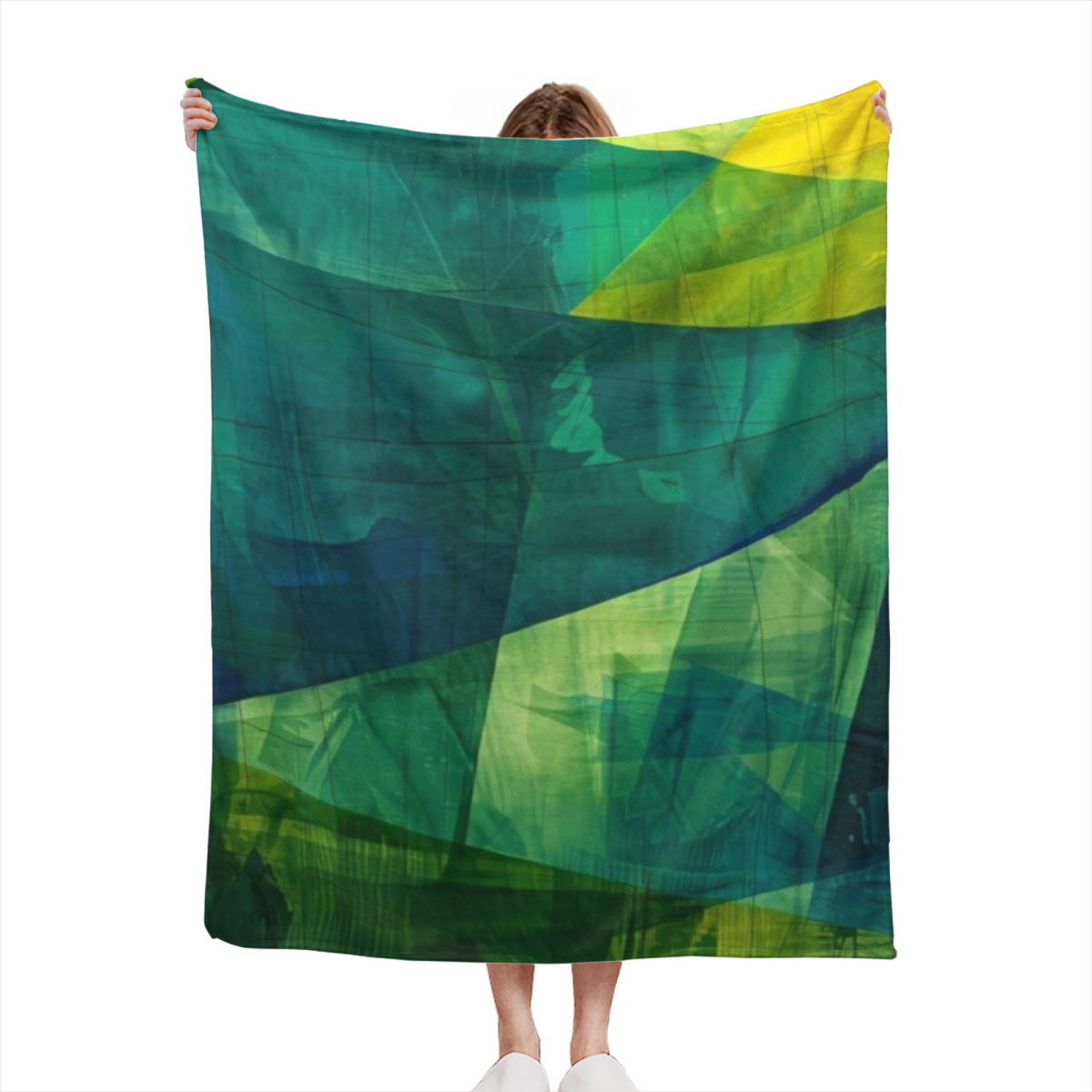 Forest Green Coral Reverie Soft Flannel Blanket