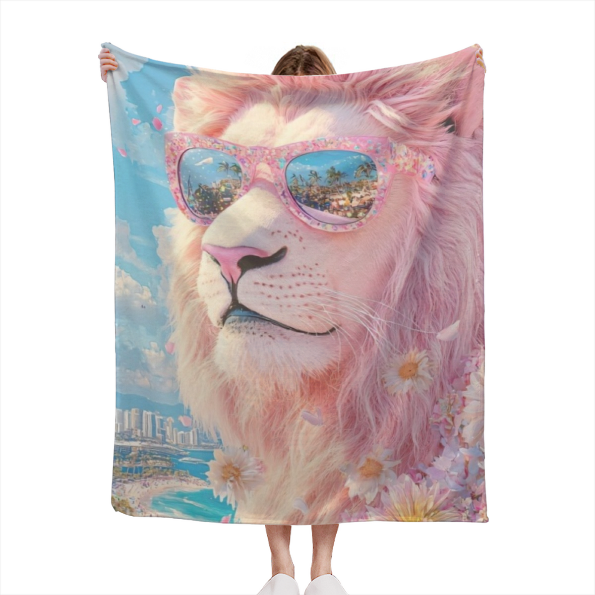 Pastel Multicolor Whimsical Decor All-Season Flannel Blanket ¨C Frosted Fable Edition