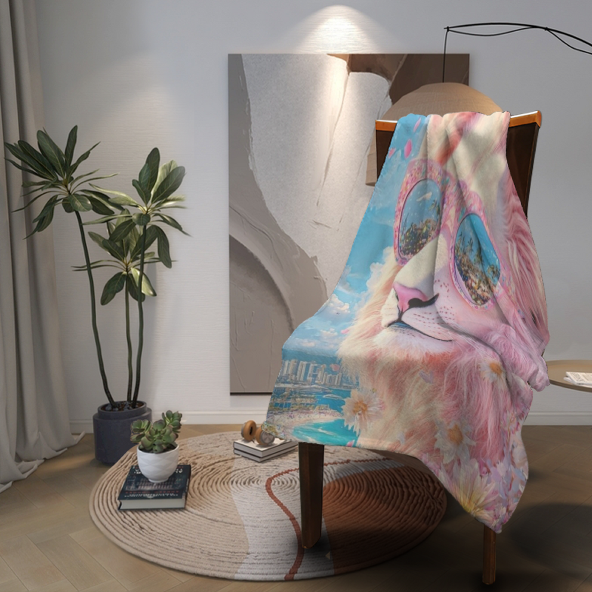 Pastel Multicolor Whimsical Decor All-Season Flannel Blanket ¨C Frosted Fable Edition