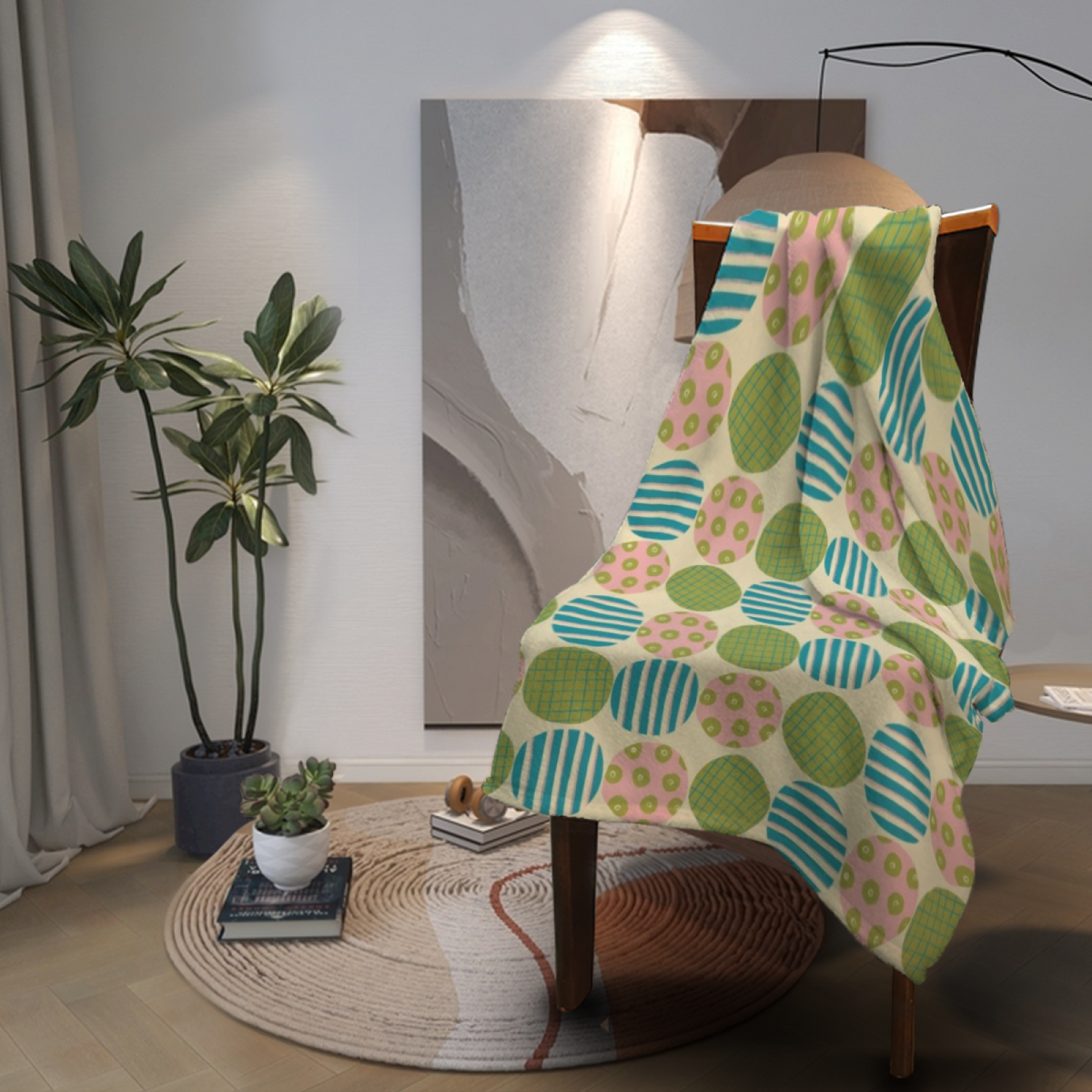 Marigold Wander Inspired Flannel Sofa Throw ¨C Earthy Neutral Palette