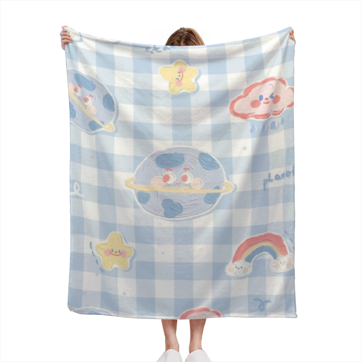 Tulip Meadow Abstract Decorative Flannel Blanket
