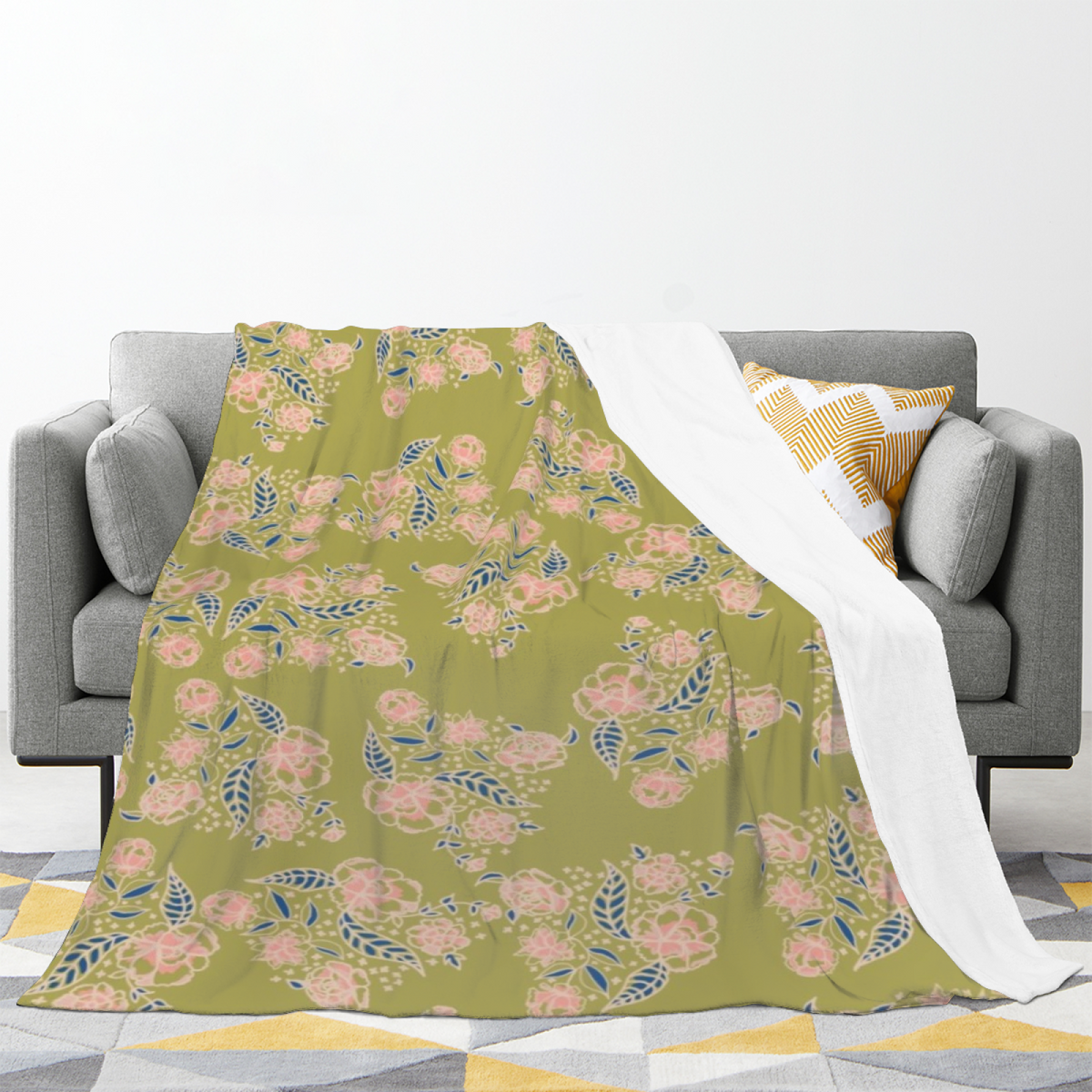 Rich Multicolor Heather Prism Soft Flannel Blanket ¨C Contemporary Pattern