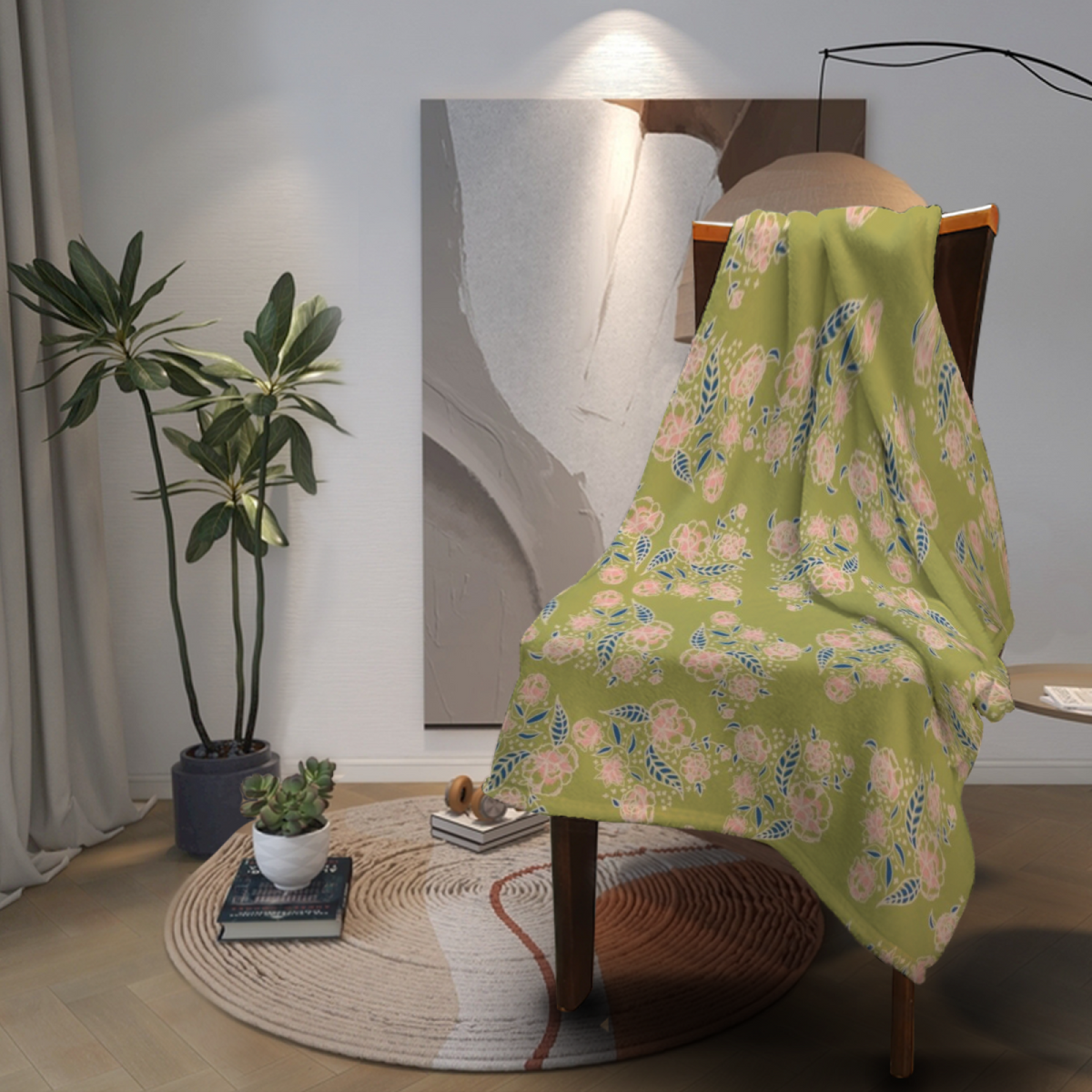 Rich Multicolor Heather Prism Soft Flannel Blanket ¨C Contemporary Pattern