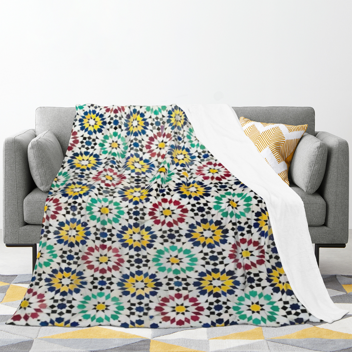 Rustic & Arbor Playful Graphic All-Season Flannel Blanket