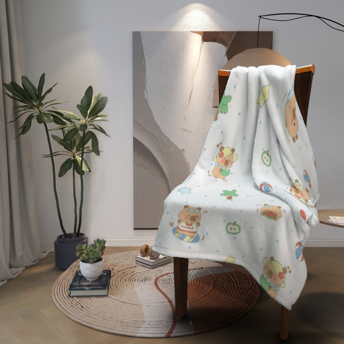 Contemporary Graphic Pattern Throw Blanket ¨C Colorful Modern Cozy Blanket