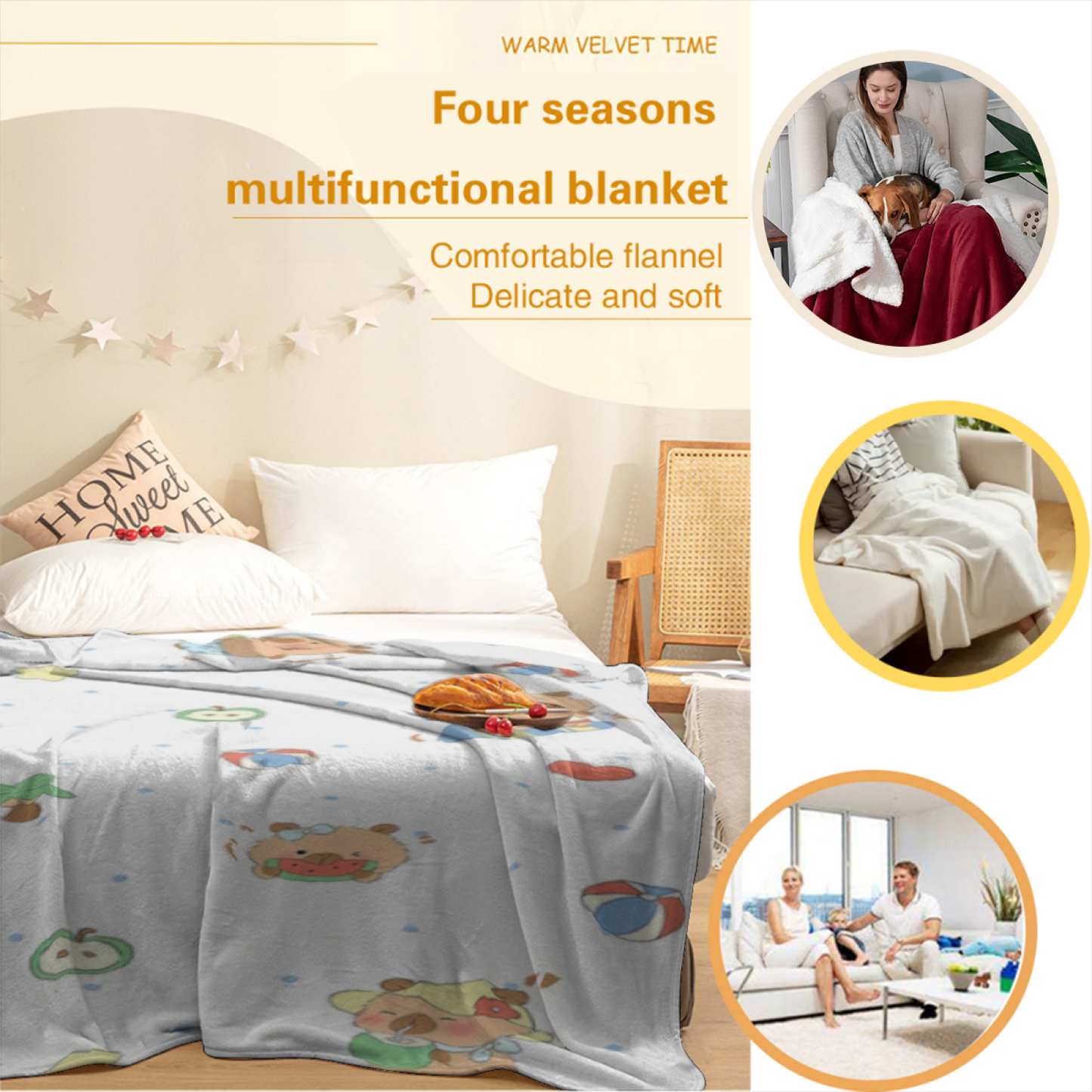 Contemporary Graphic Pattern Throw Blanket ¨C Colorful Modern Cozy Blanket