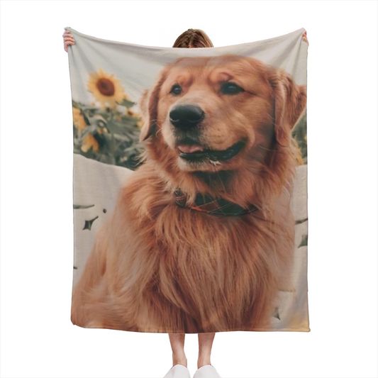 Riverstone & Solstice Playful Graphic Plush Flannel Throw