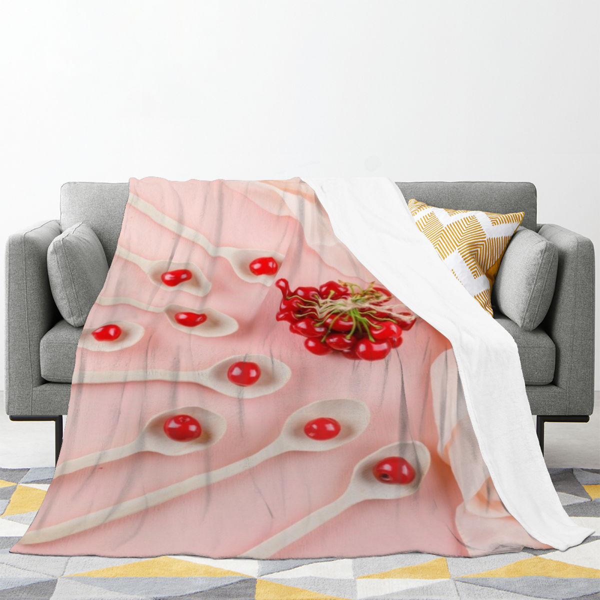 Radiant Fable Pastel Multicolor Modern Art Decorative Flannel Blanket