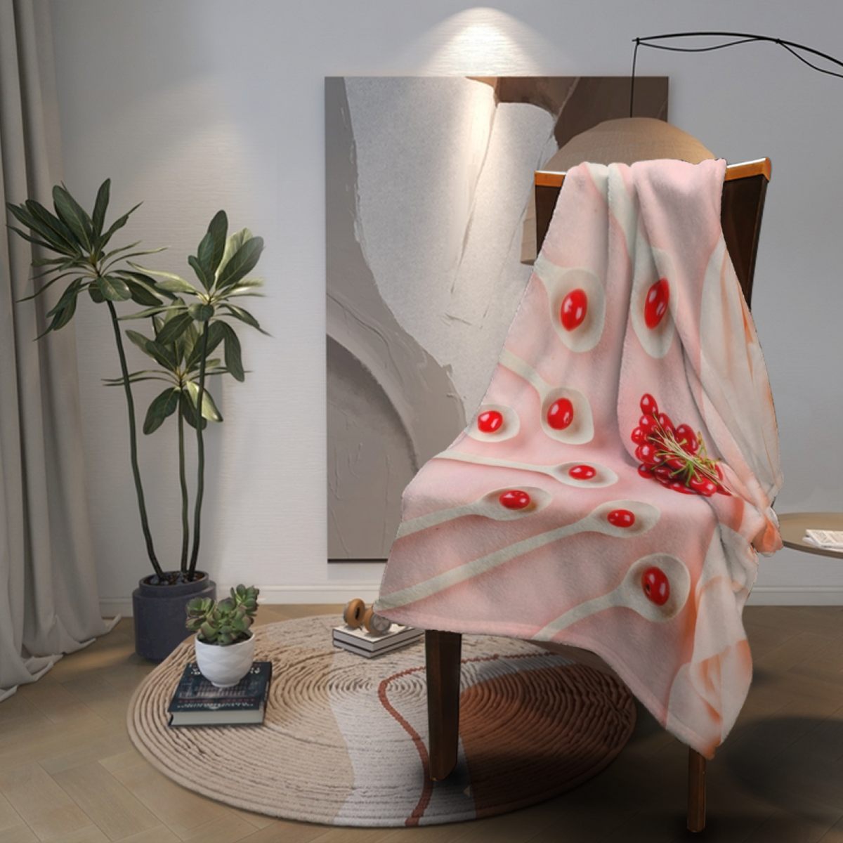 Radiant Fable Pastel Multicolor Modern Art Decorative Flannel Blanket