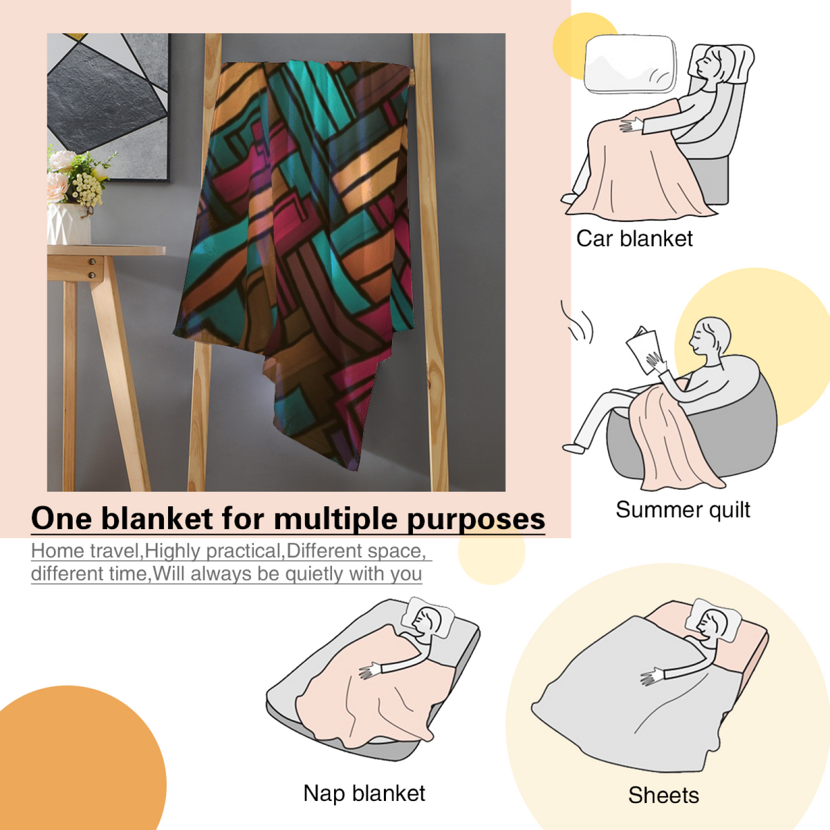 Sunwashed Solstice Muted Sage Art Decorative Flannel Blanket