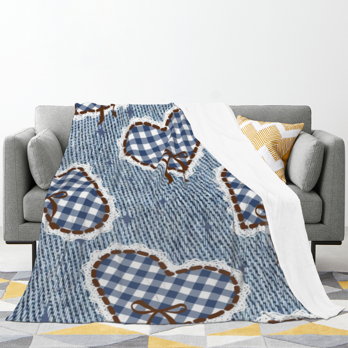 Fern Odyssey Decorative Pattern Soft Flannel Blanket