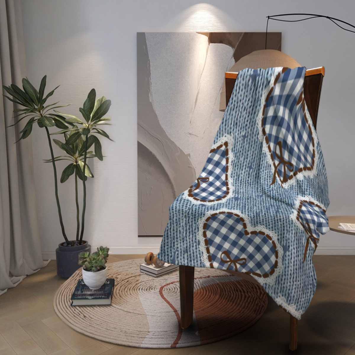 Fern Odyssey Decorative Pattern Soft Flannel Blanket