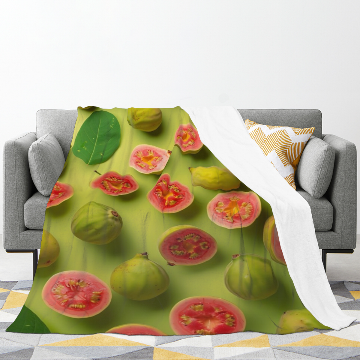 Decorative Flannel Blanket with Copper Prism Cozy Cottage Artwork