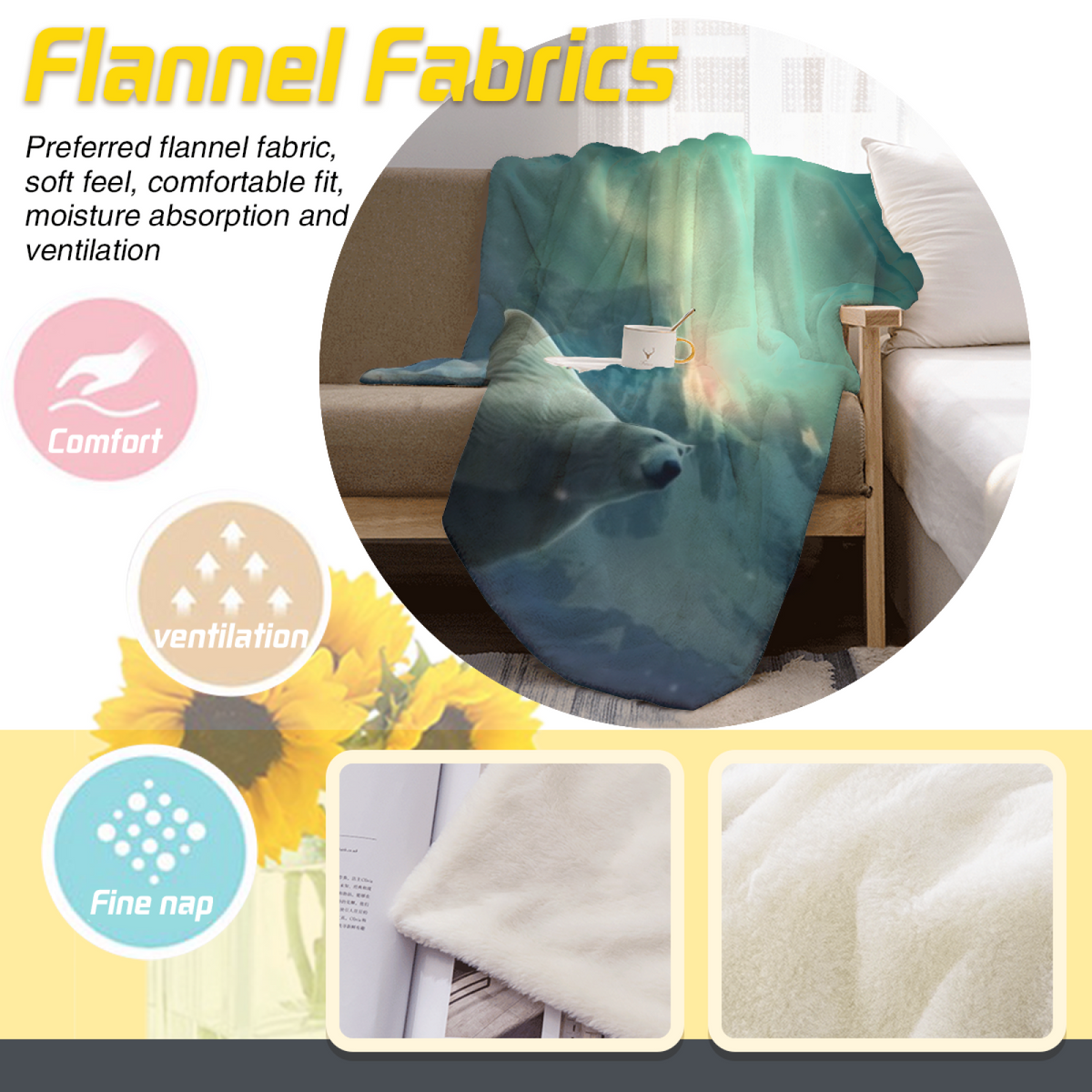 Willow Tapestry Soft Neutral Whimsical Cozy Flannel Bed Blanket