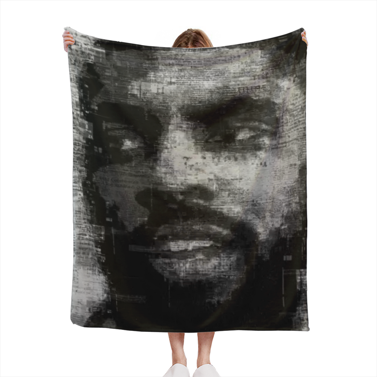 Luminous Galaxy Expressive Print Cozy Flannel Bed Blanket in Dusty Lilac