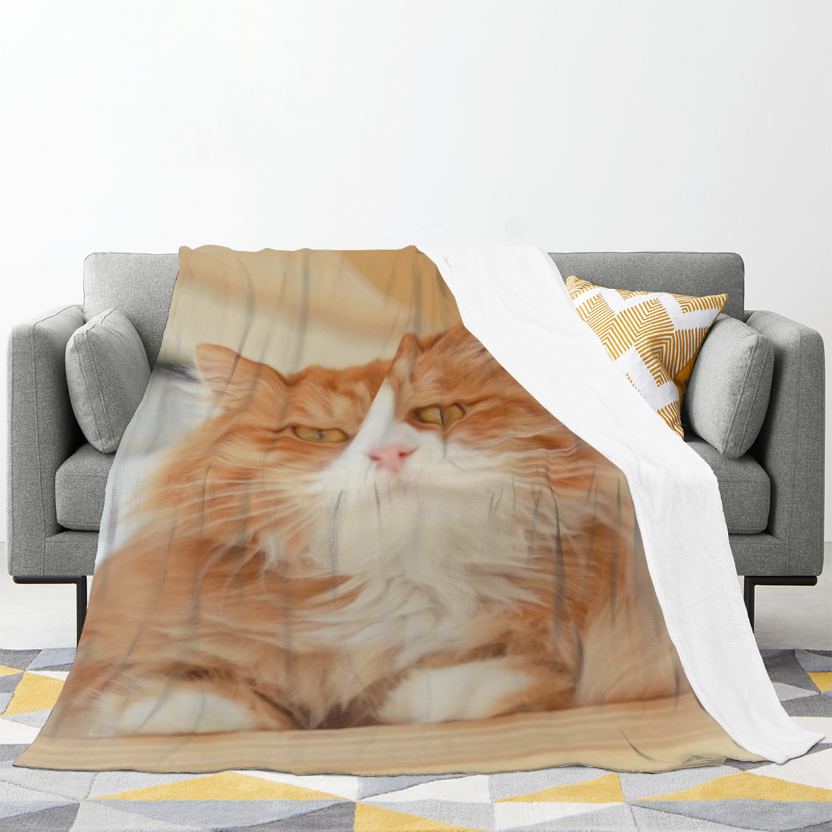 Lagoon & Meadow Playful Graphic Plush Flannel Throw