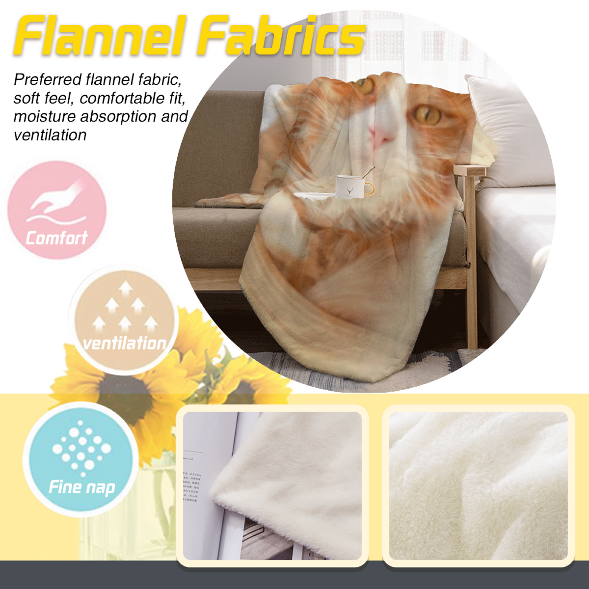 Lagoon & Meadow Playful Graphic Plush Flannel Throw