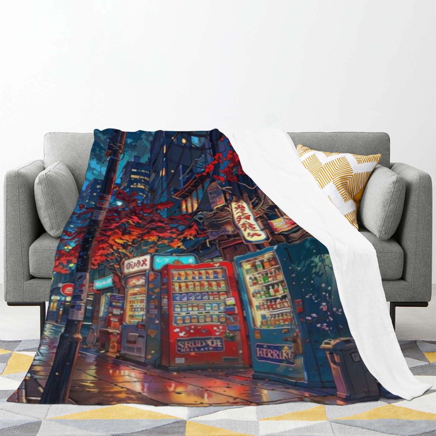 Colorful Modern Throw Blanket ¨C Abstract Printed Decorative Cozy Blanket