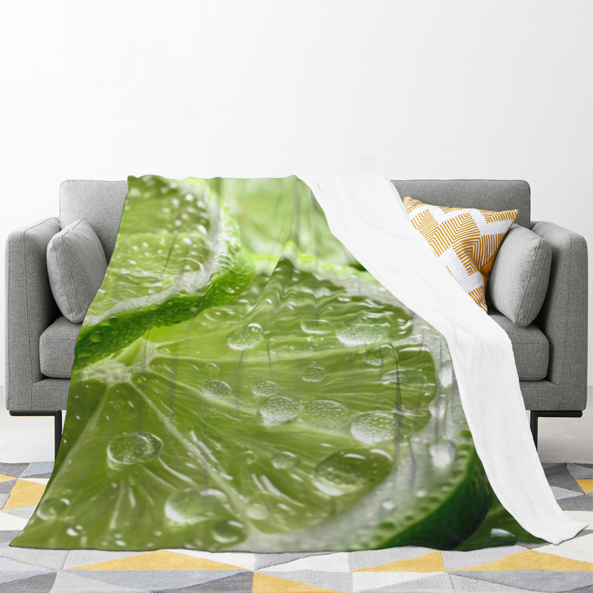 Riverstone Breeze Rich Multicolor Art Flannel Throw Blanket