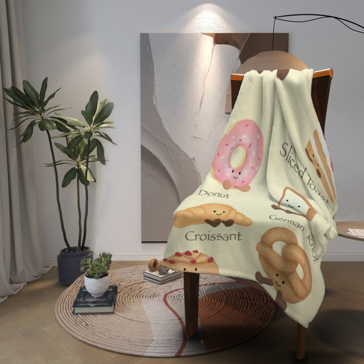 Gilded Spectrum Lightweight Flannel Throw in Pastel Multicolor