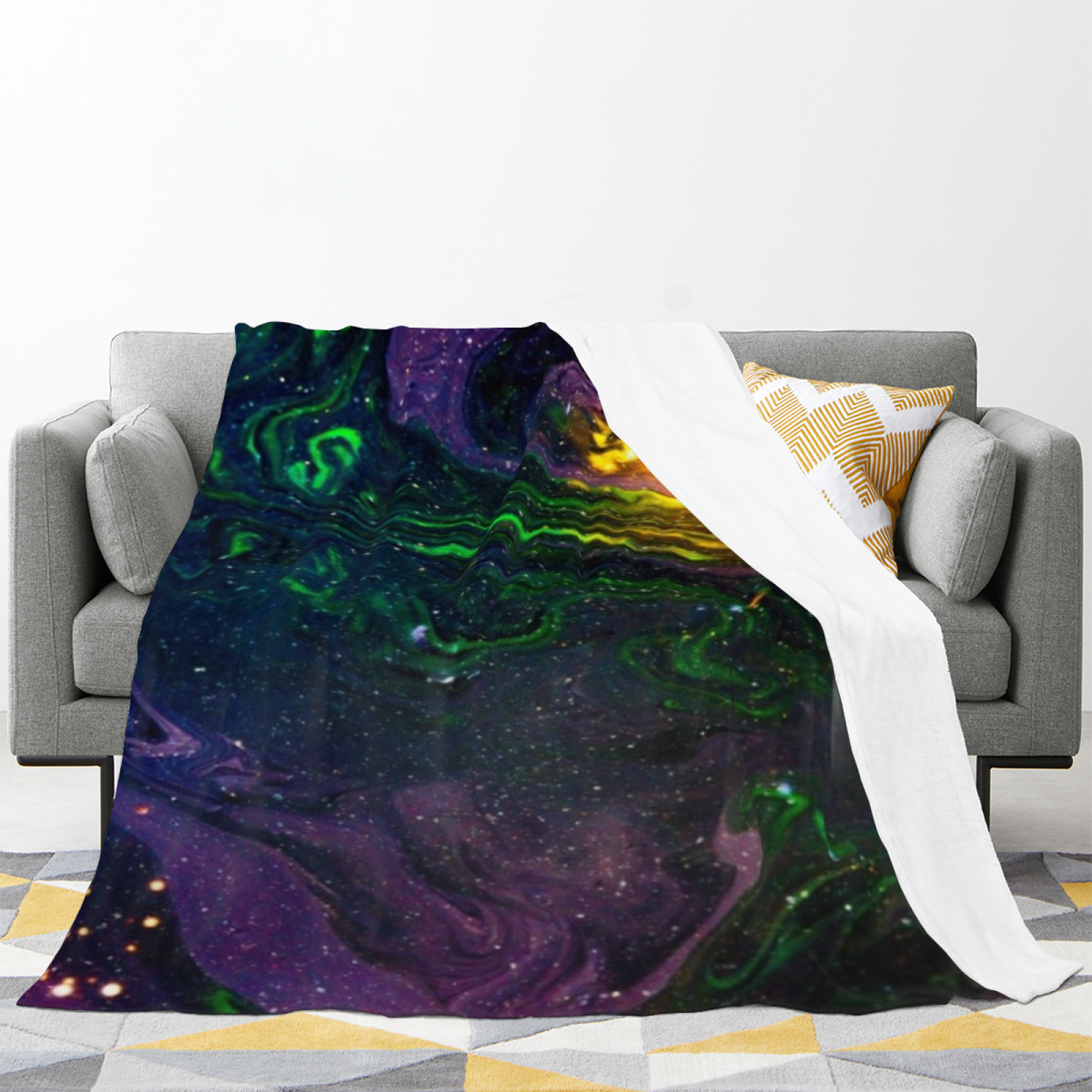 Contemporary Soft Neutral Pebble Reverie All-Season Flannel Blanket