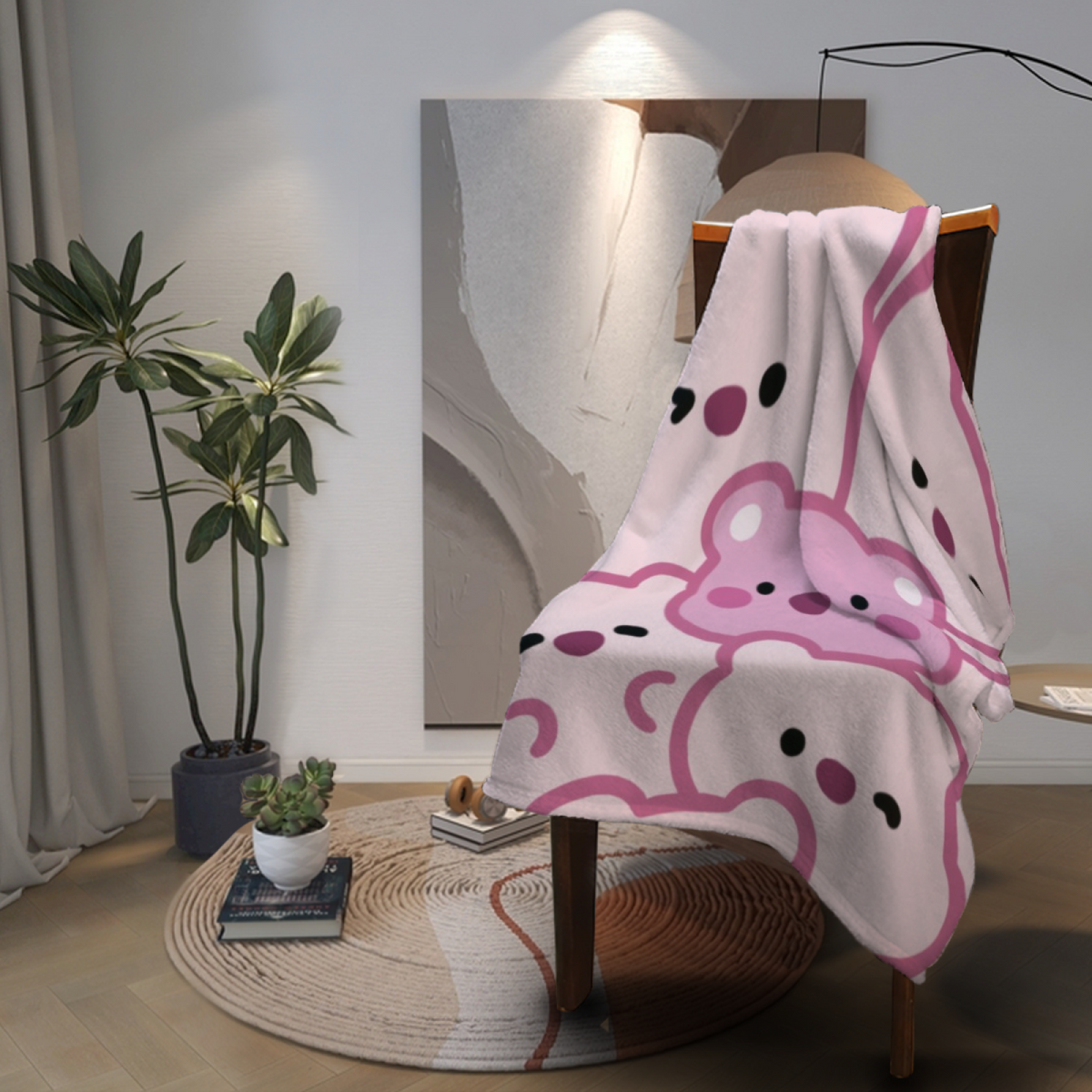 Pastel Multicolor Whimsical Decor All-Season Flannel Blanket ¨C Celestial Vista Edition