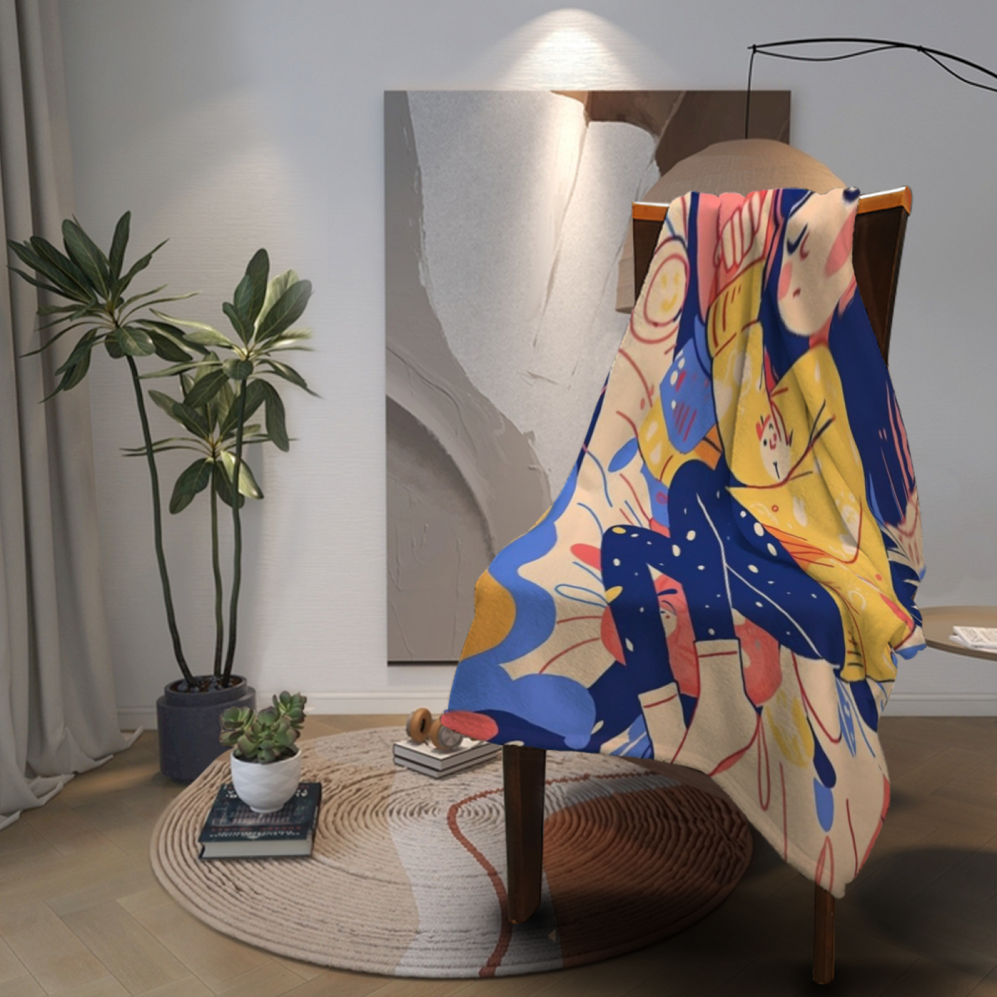 Contemporary Pattern Throw Blanket ¨C Colorful Modern Printed Cozy Blanket