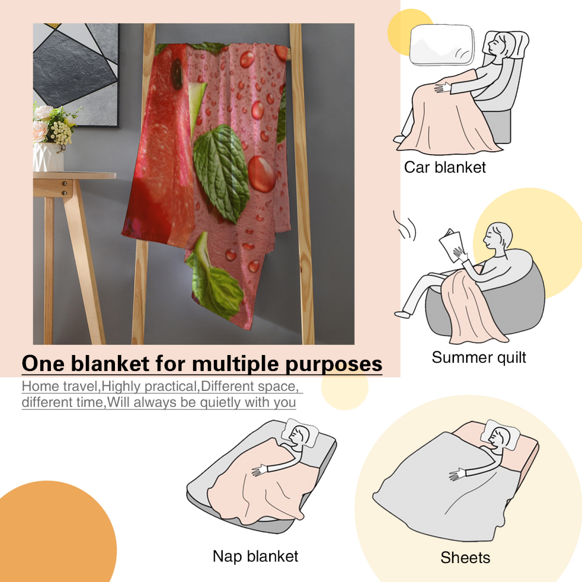 Prairie & Galaxy Playful Graphic All-Season Flannel Blanket